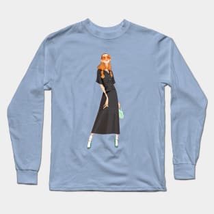 Cool girl with glasses Long Sleeve T-Shirt